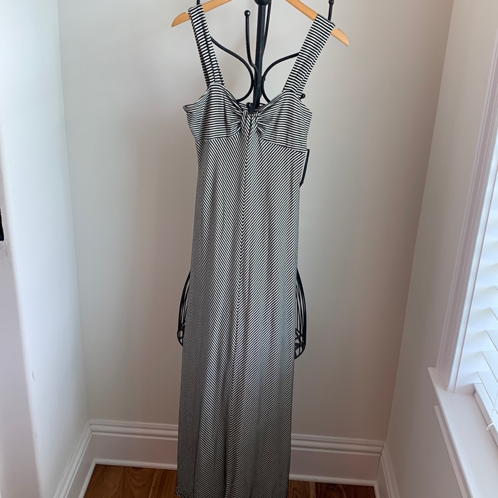 Max Studio Long Dress Black/White Sz M